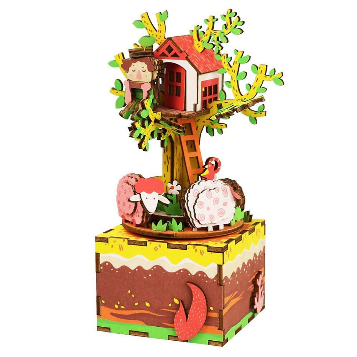 Đồ chơi lắp ráp gỗ 3D Mô hình Hộp nhạc Music Box AM41-AM45