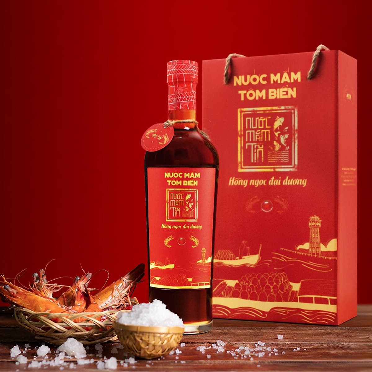 1 cặp 2 chai 500ml nước mắm tôm biển 45N