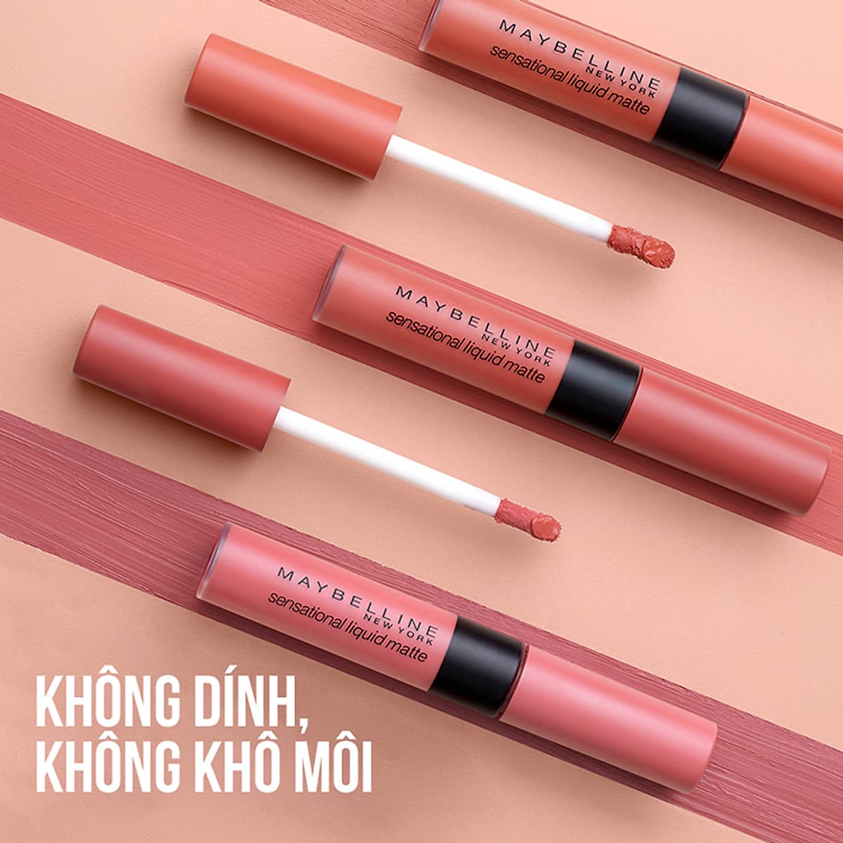 Son kem lì nhẹ môi Maybelline New York phiên bản tông đất giới hạn Sensational Liquid Matte 7ml