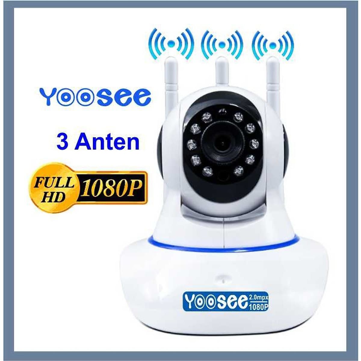 Camera IP siêu nét Full HD 1080P, đàm thoại 2 chiều Yoosee 3 Anten 2.0  - Hàng chính hãng