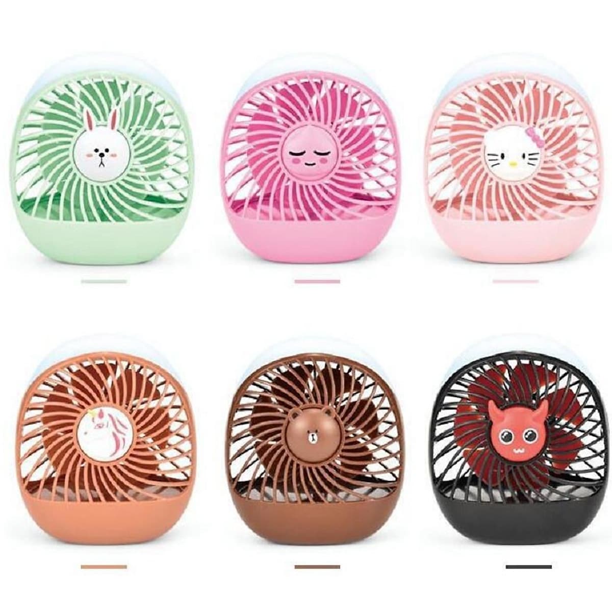 Quạt Mini Để Bàn Có Đèn-Giao Màu,Hình Ngẫu Nhiên