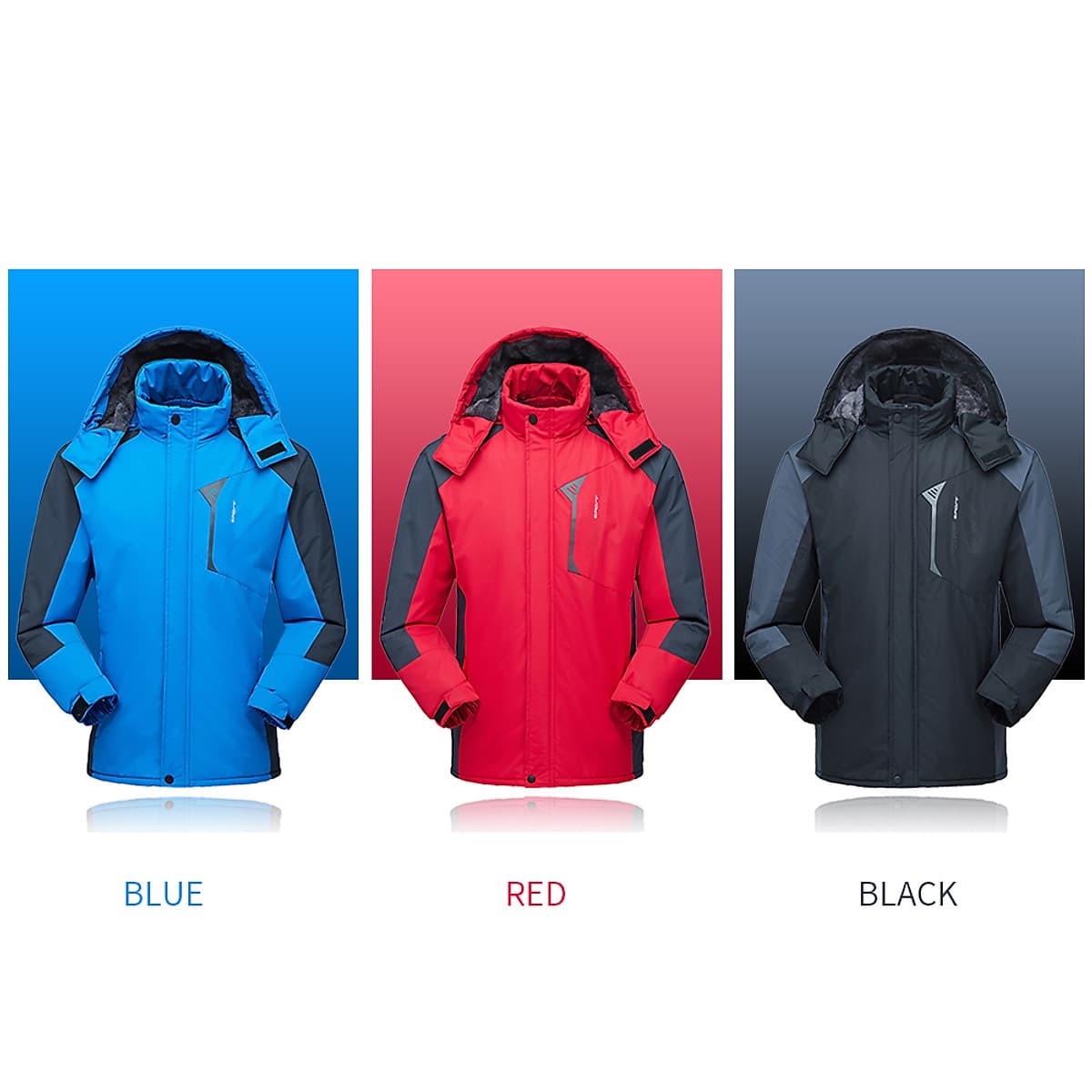 Áo Khoác Trượt Tuyết Lông Cừu Chống Thấm Nước Đen Lixada (Size 4XL)