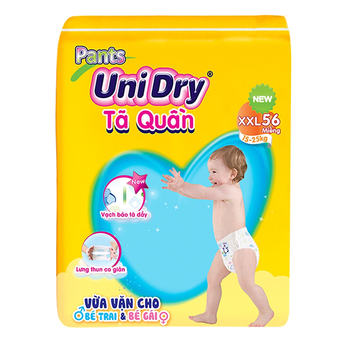 Combo 3 Tã Quần Unidry Ultra Jumbo XXL56 (56 Miếng)