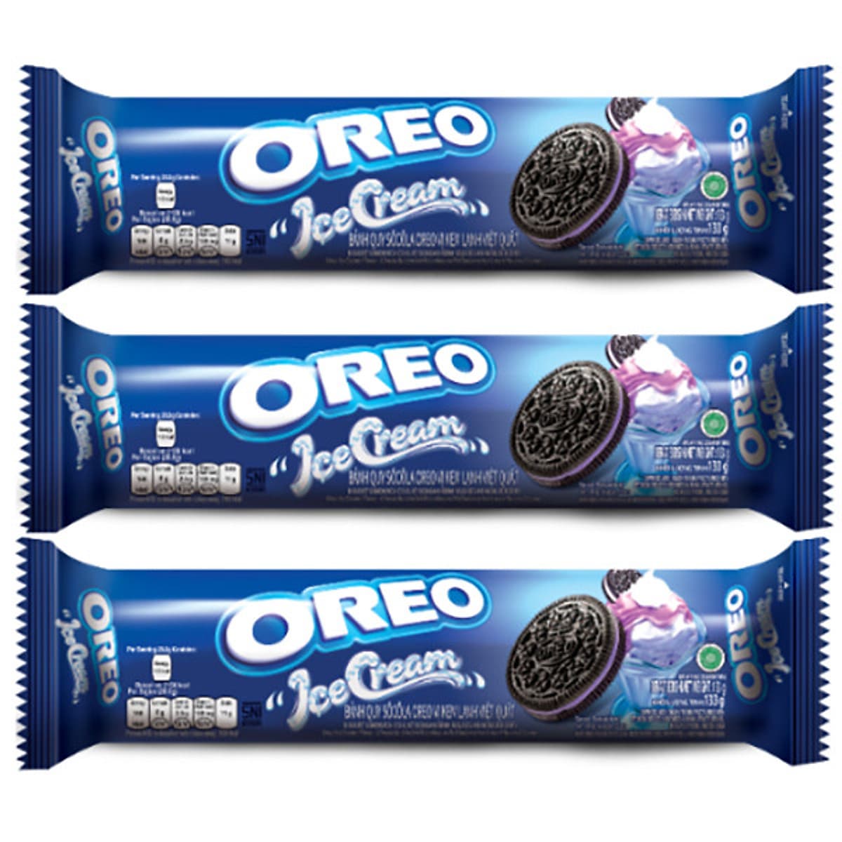 Combo 3 Bánh Quy Oreo Các Vị (133g)