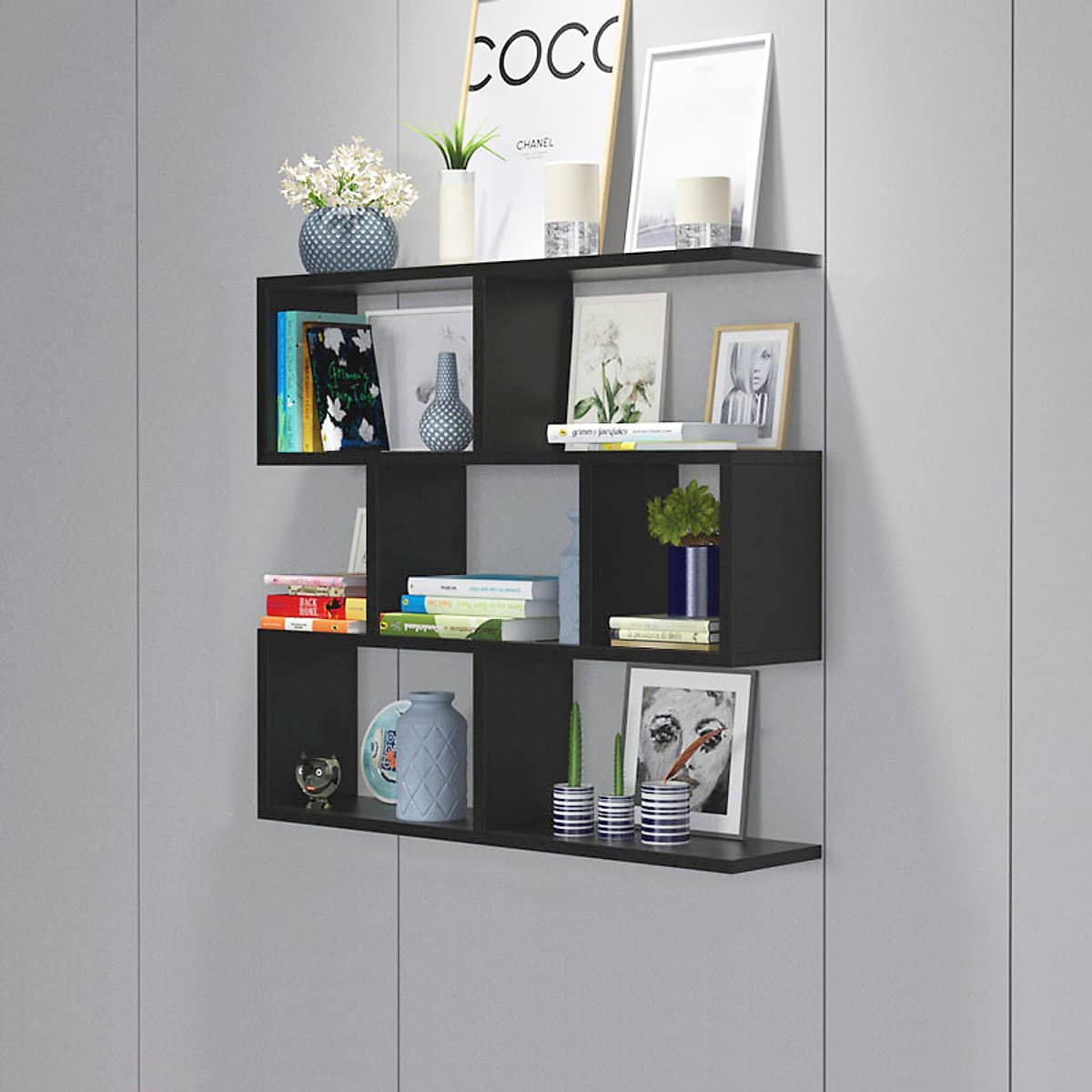 Kệ Sách Gỗ Treo Tường 4 Tầng Đơn Giản Mà Đẹp SIB DECOR (Nhiều màu)