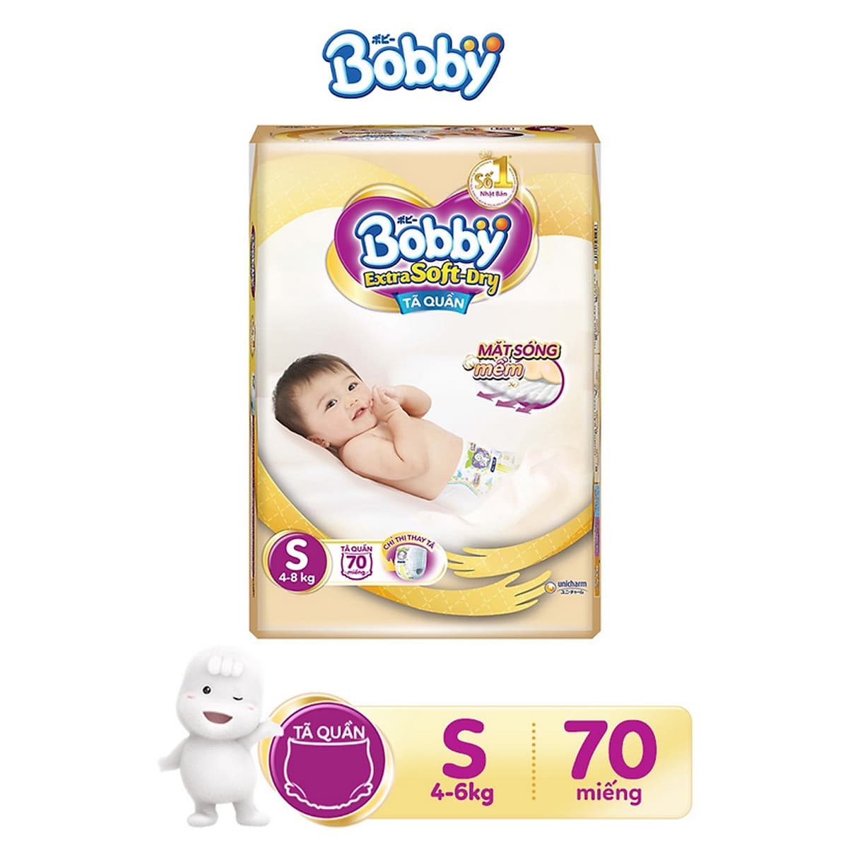 Tã Bobby Quần Extra Soft Dry 