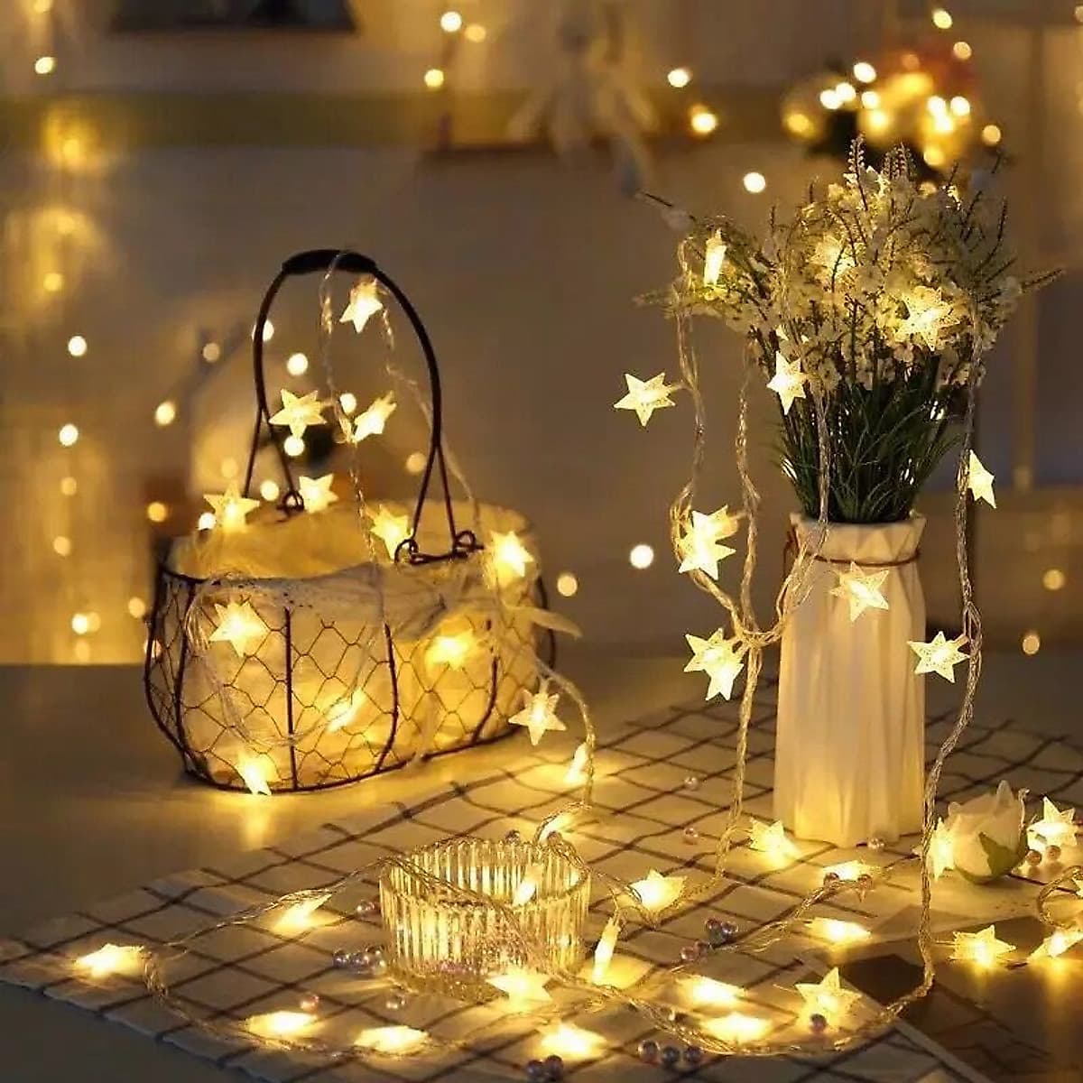 Đèn LED Hình Ngôi Sao Trang Trí Giáng Sinh, Noel, Lễ Tết