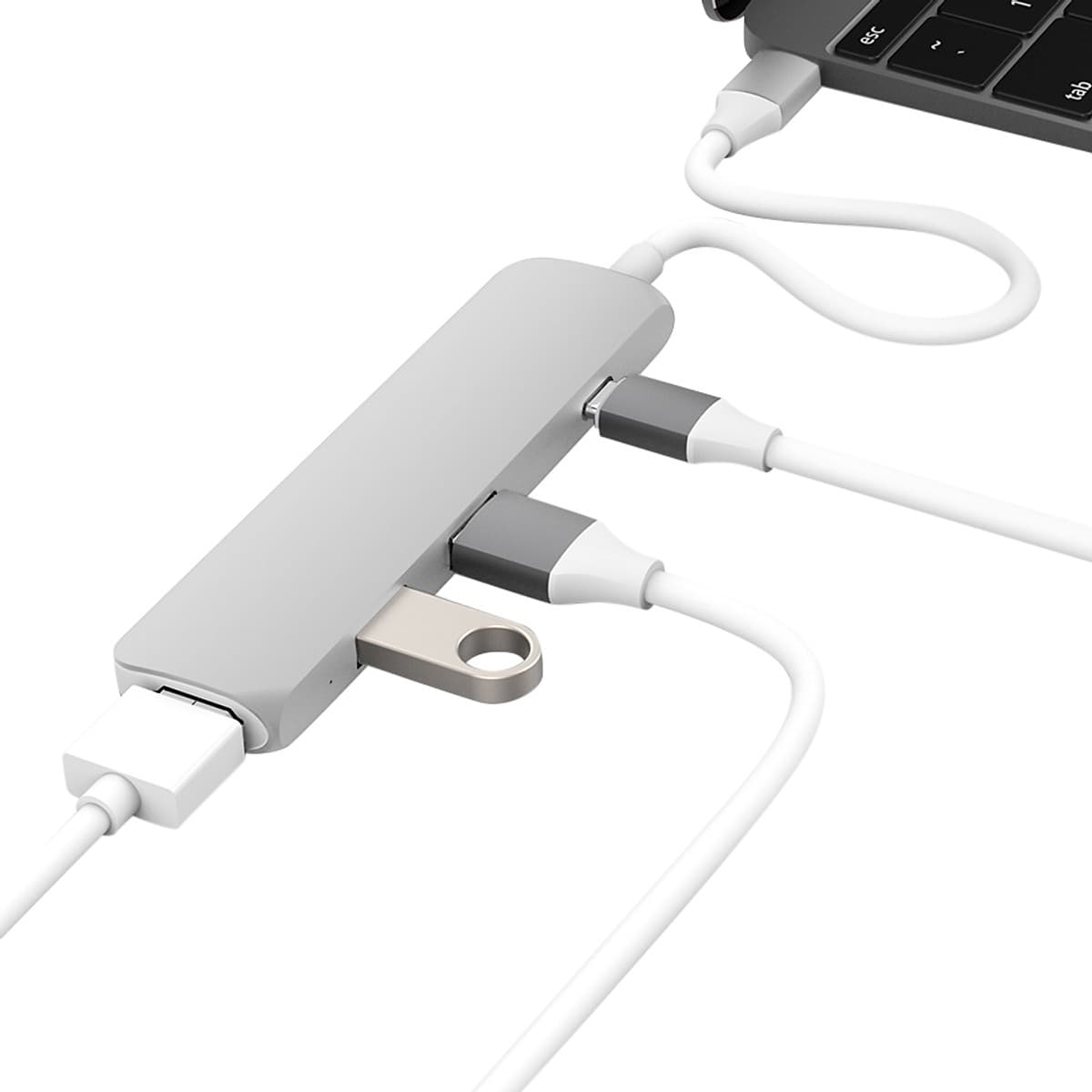 Cổng Chuyển HyperDrive USB-C Hub With 4K HDMI Support For MacBook Pro 2016 / 2017, MacBook 12" - Hàng Chính Hãng
