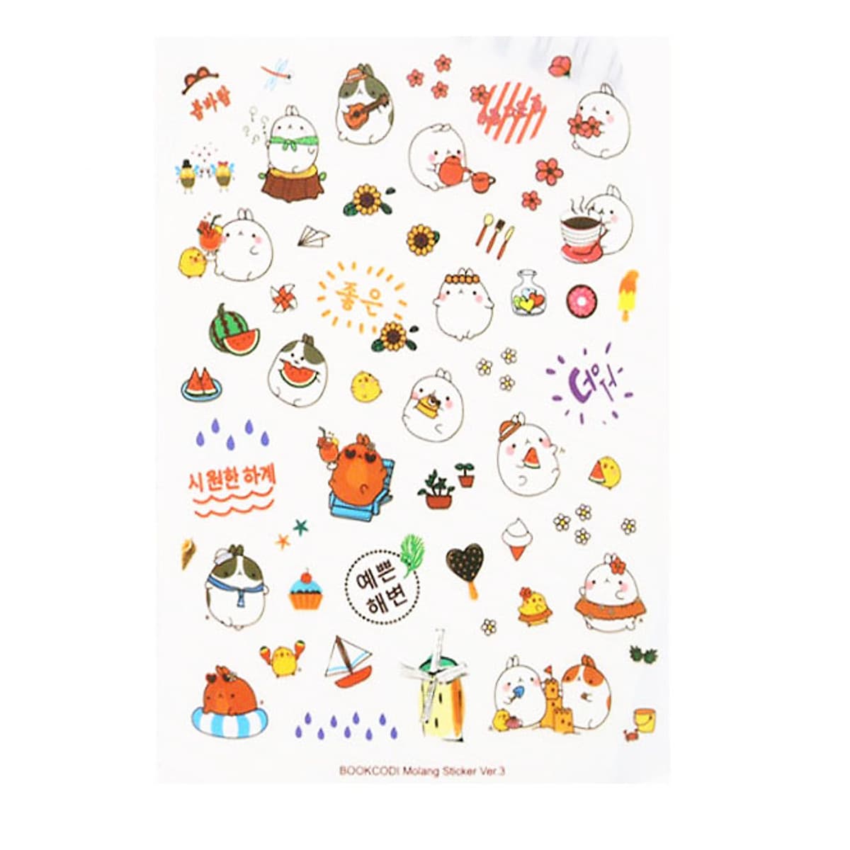 Sticker Dán Trang Trí Molang và Piu Piu ( Trang Trí Sổ Kế Hoạch, Sổ Nhật Ký) | Nhiều Mẫu