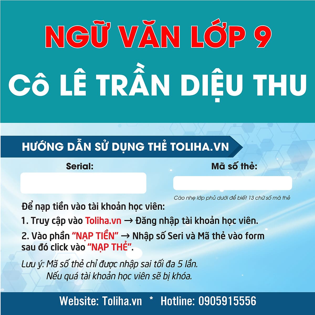 Khóa học NGỮ VĂN 9 cô Diệu Thu - 09 tháng