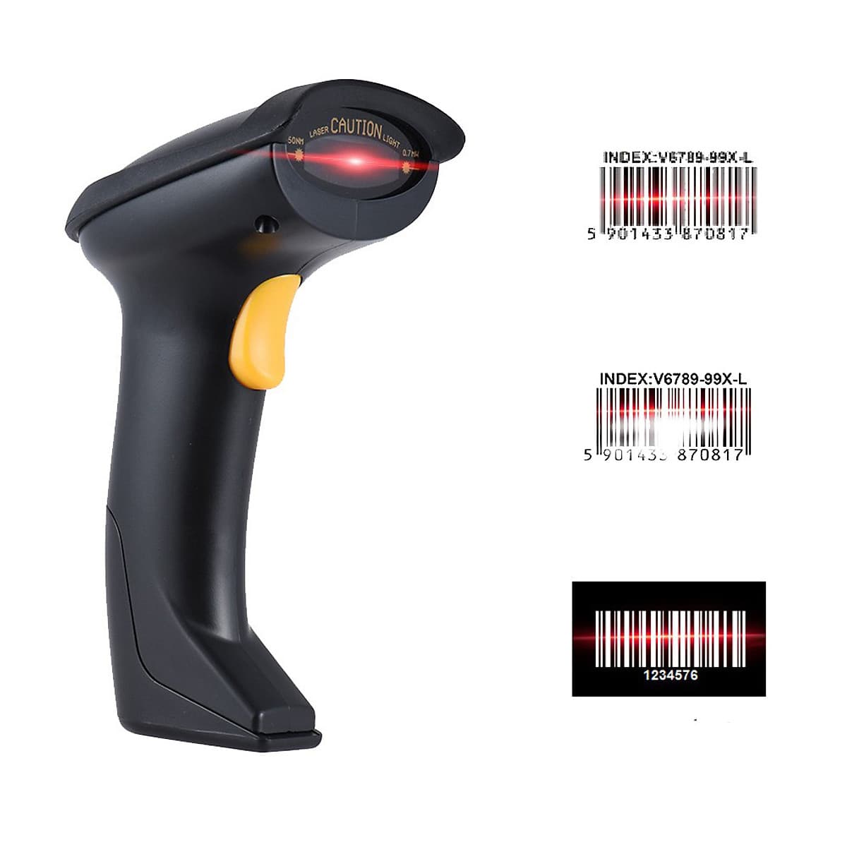 Máy quét, Bắn Mã Vạch Hàng Hóa Không Dây Cao Cấp, Máy Scan Cực Nhanh , Công Nghệ Laser Tiên Tiến RE V2 - Hàng Nhập Khẩu