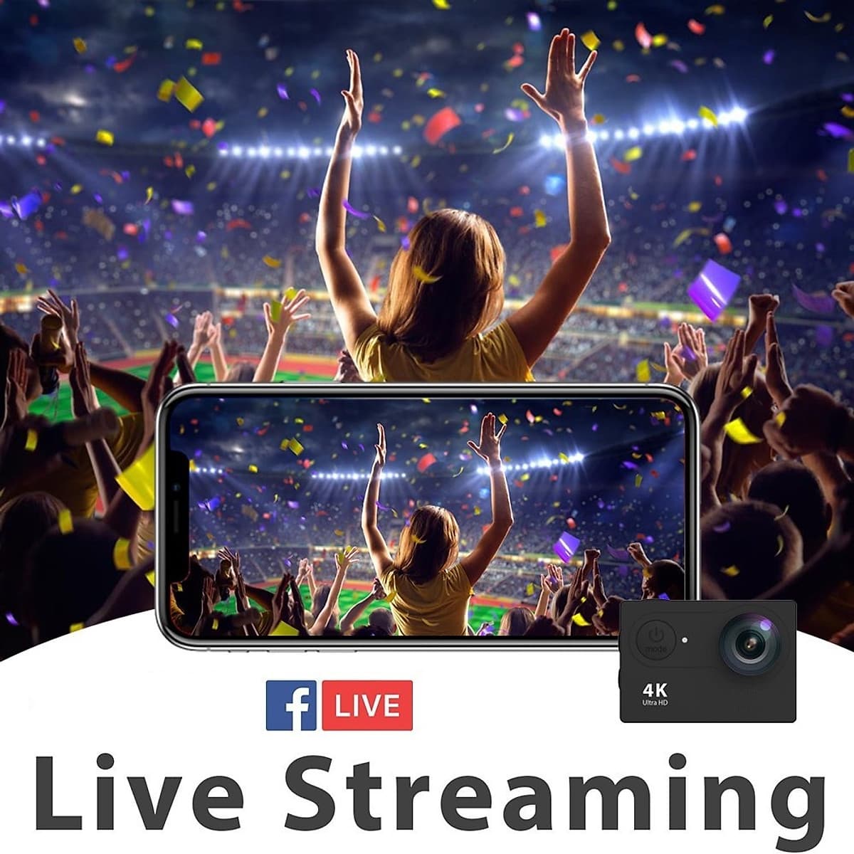 Camera Hành Trình 4K Ultra HD Wifi Kết Nối Với Điện Thoại Live Stream H9R Cao Cấp AZONE