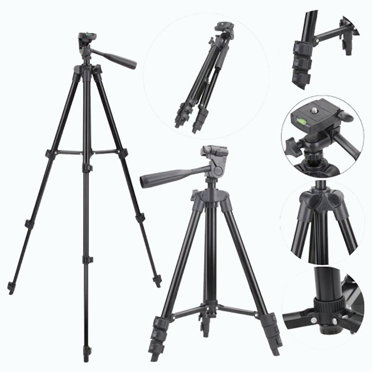 Chân máy ảnh Tripod Chụp hình chụp ảnh 3 chân PKCB182 - Hàng Chính Hãng