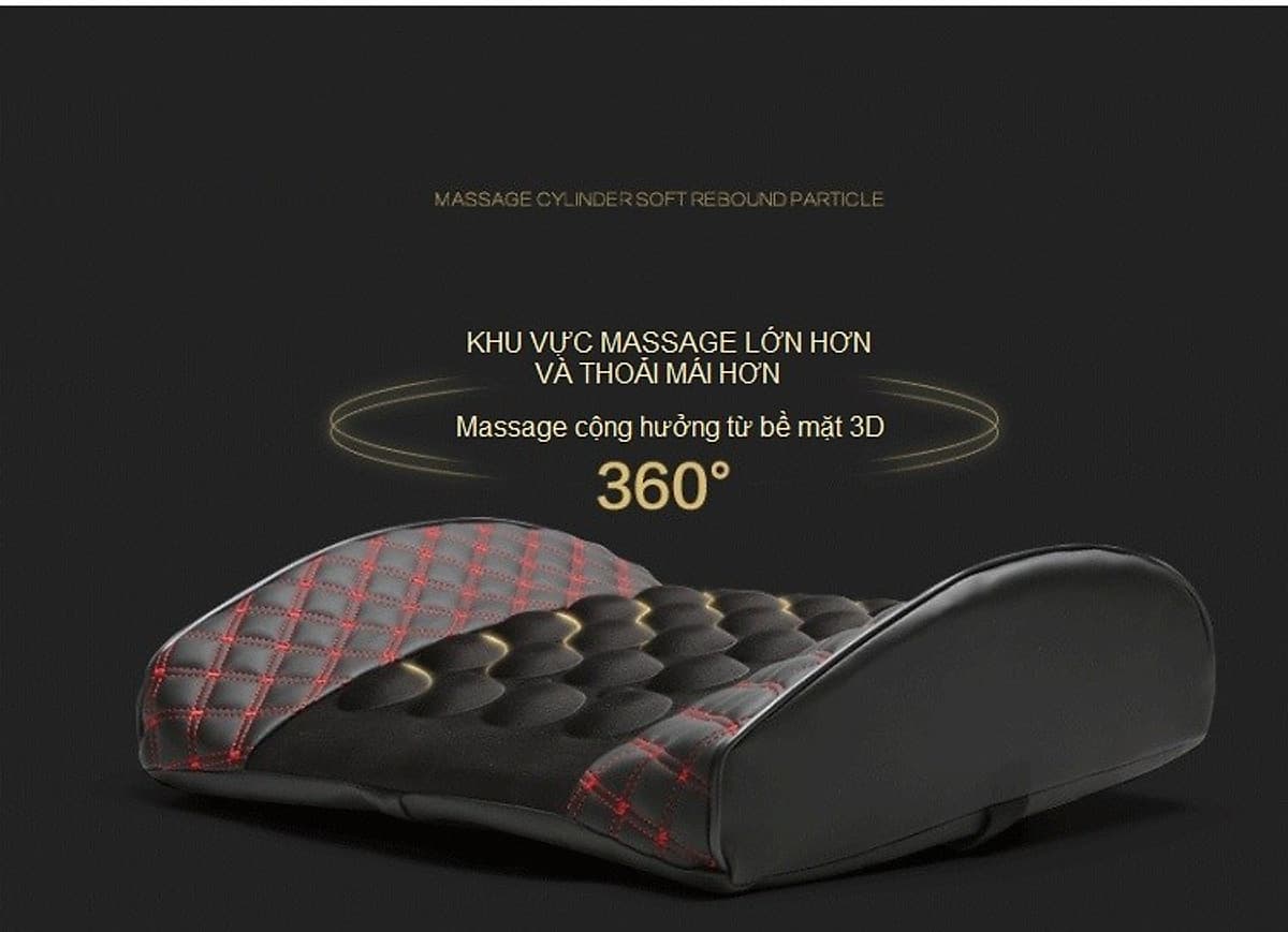 Combo Đệm Tựa Lưng Massage Và Gối Tựa Đầu Xe Hơi ( Ô Tô ) Chống Mỏi Cổ - Hàng Cao Cấp - Siêu Đàn Hồi - Thiết Kế Ôm Vừa Vặn Ghế Xe Hơi - Màu Chỉ Đỏ Trang Nhã