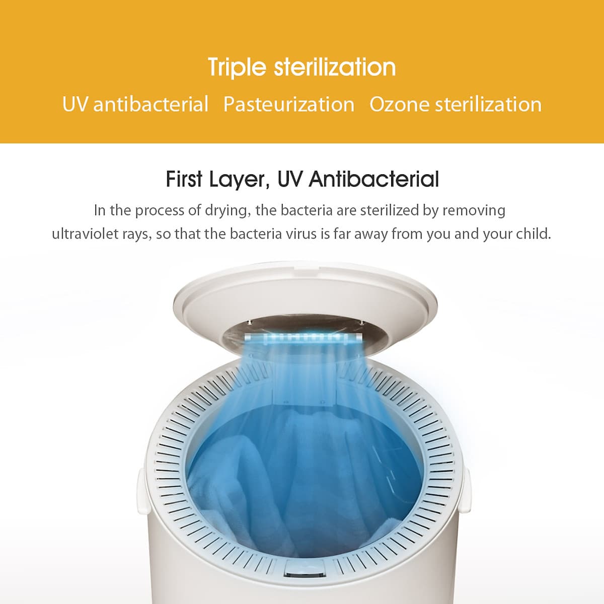 Máy Sấy Khô Quần Áo Thông Minh Xiaomi Youpin Xiaol 14l Hd-Ywhl04 Khử Trùng