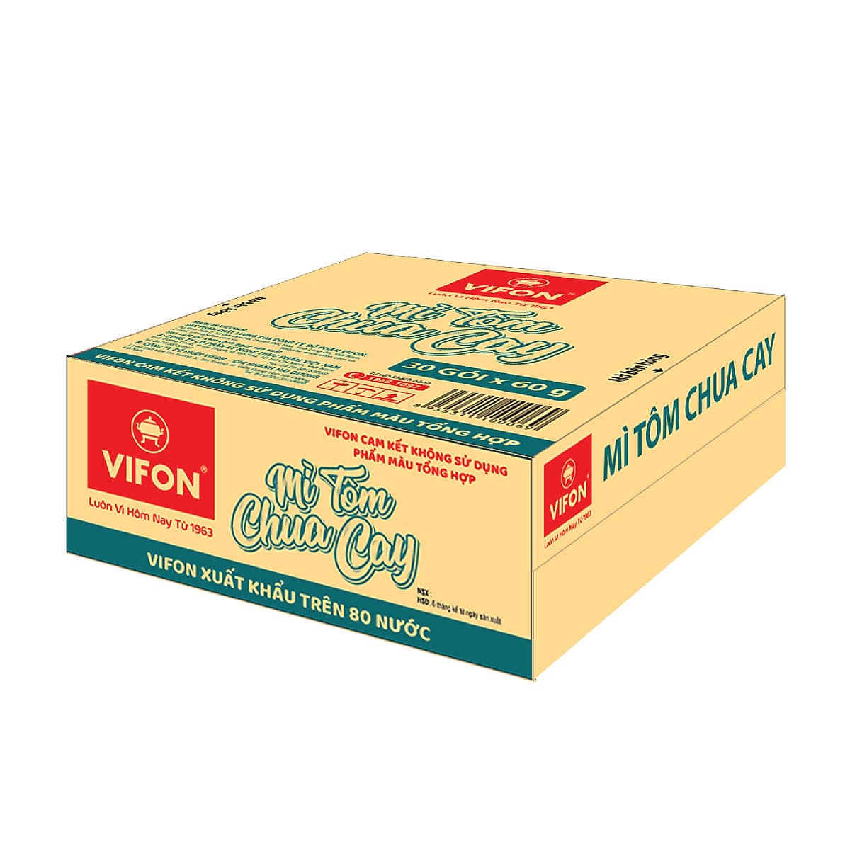 Thùng 30 Mì VIFON Tôm Chua Cay (60gr/ Gói)