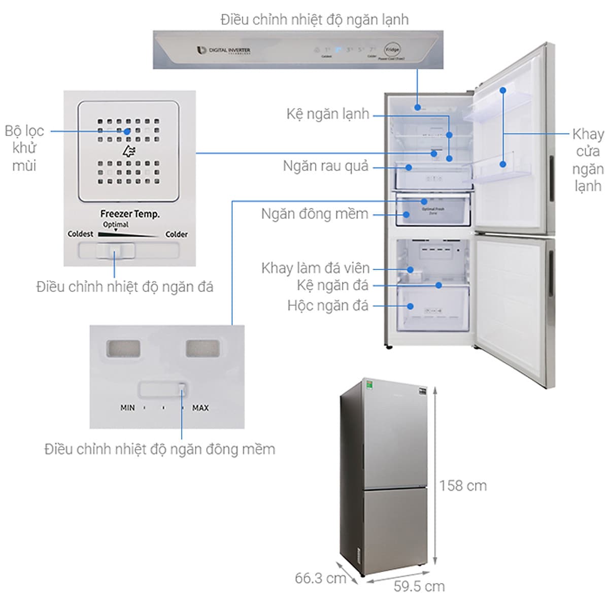Tủ lạnh Samsung Inverter 280 lít RB27N4010S8/SV