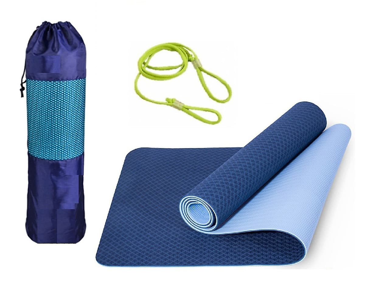 Thảm Tập YoGa Dày 8mm miDoctor + Bao Thảm Tập Yoga + Dây Thảm Tập Yoga (Túi, Dây Giao Màu Ngẫu Nhiên)
