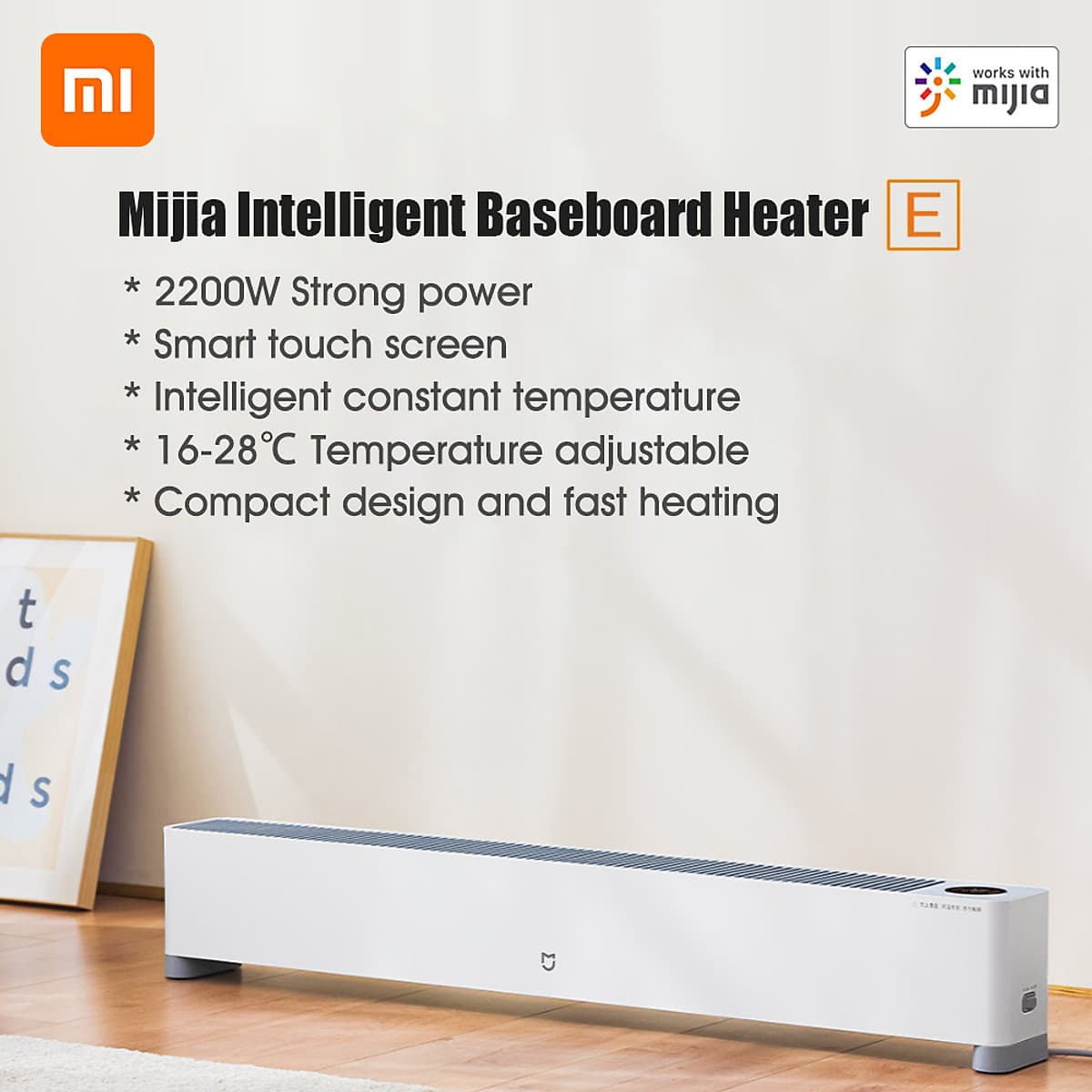Máy sưởi thông minh Xiaomi Mijia Baseboard 2020 - kết nối wifi, điều khiển từ xa, 2200W - smart heater TJXDNQ01LX