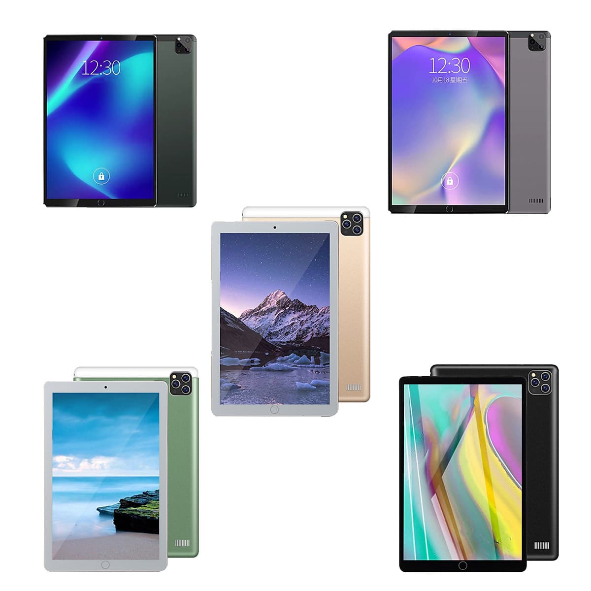 10.1'' Metal Tablet with MT6592 Eight-core Processor 1280*800 Resolution 2GB+32GB Memory Support 2G/3G Calls Grey+Black
