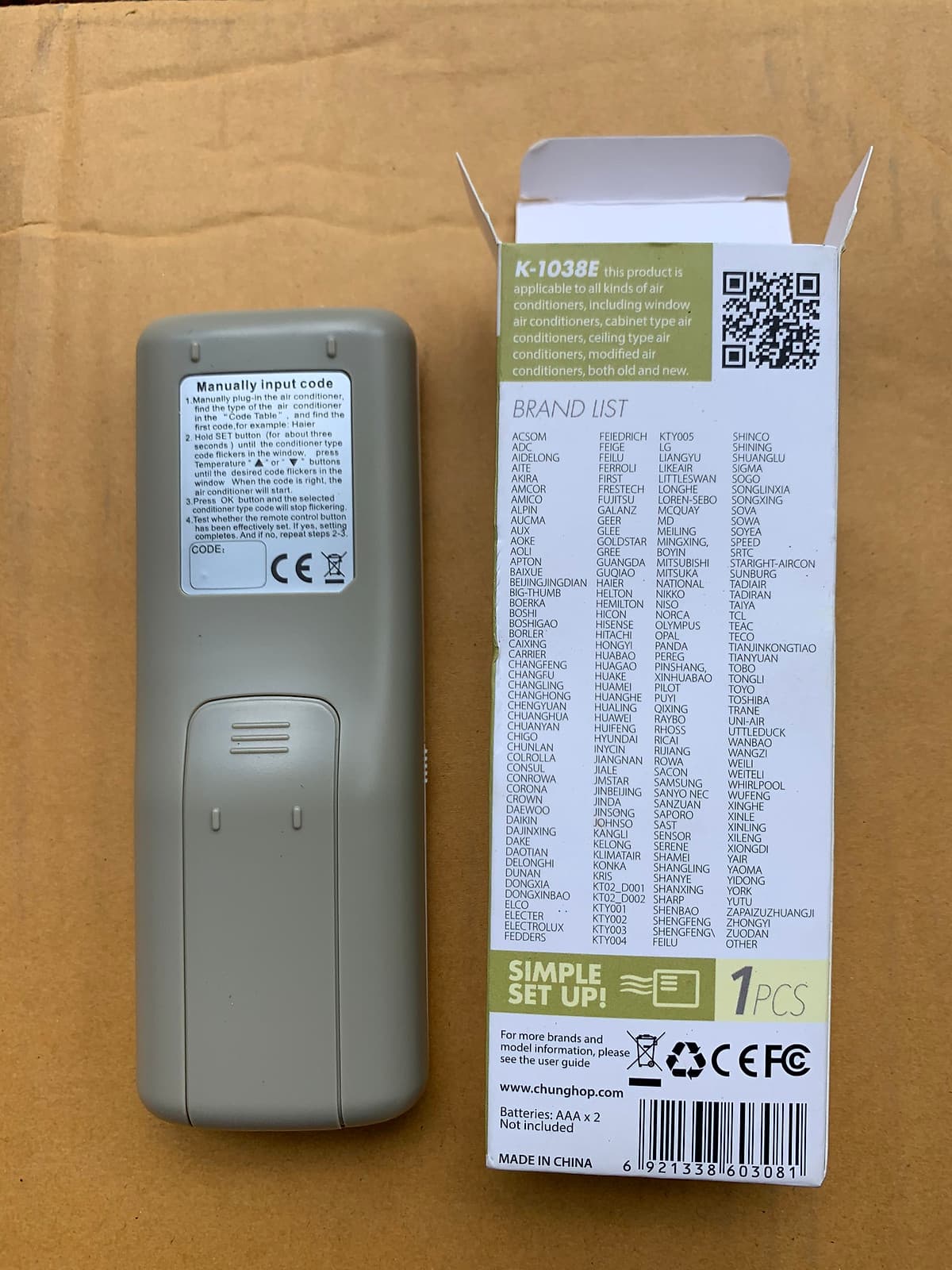 Điều khiển ( remote ) điều hòa đa năng 1000 in 1 nắp trượt cao cấp