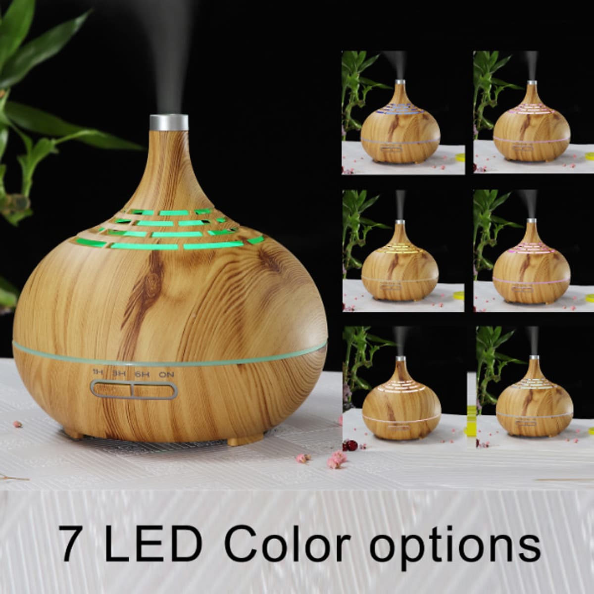 Máy phun sương tạo ẩm khuếch tán tinh dầu kết nối Wifi 150wifi tích hợp đèn LED 7 màu thông minh, Công suất 12W