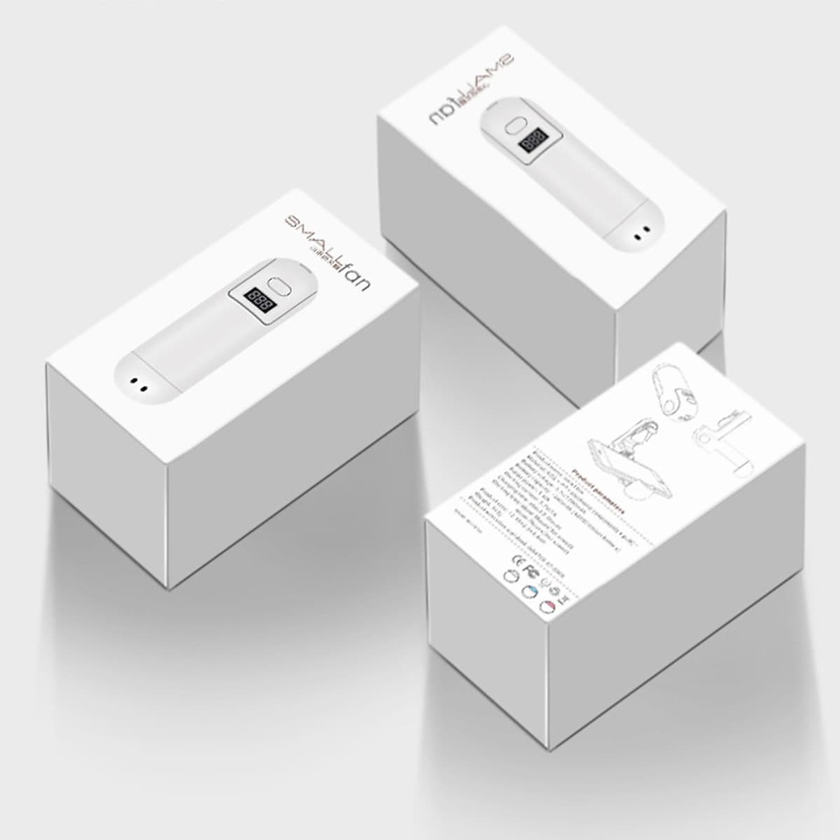 Quạt mini cầm tay kiêm pin sạc dự phòng và kẹp điện thoại 3 trong 1 nhỏ gọn tiện lợi dung lượng 1200mAh thiết kế mặt LED điện tử