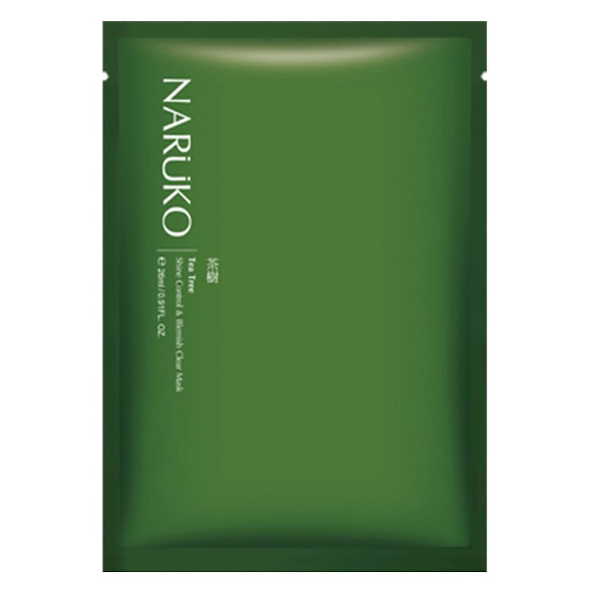 Mặt Nạ Kiểm Soát Dầu Và Mụn Naruko Tràm Trà Bản Đài - Tea Tree Shine Control And Blemish Clear Mask (8 Miếng / Hộp)