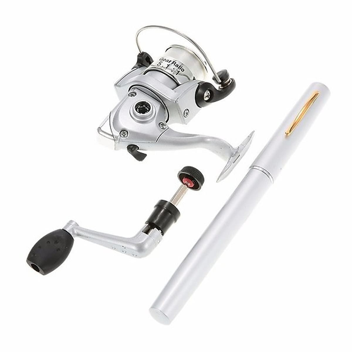 Cần câu cá, cần câu bút mini hàng chính hãng LEO 4515 2 chi tiết (máy câu ngang)