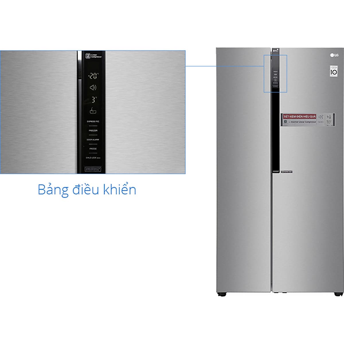 Tủ lạnh LG Inverter 613 lít GR-B247JDS 