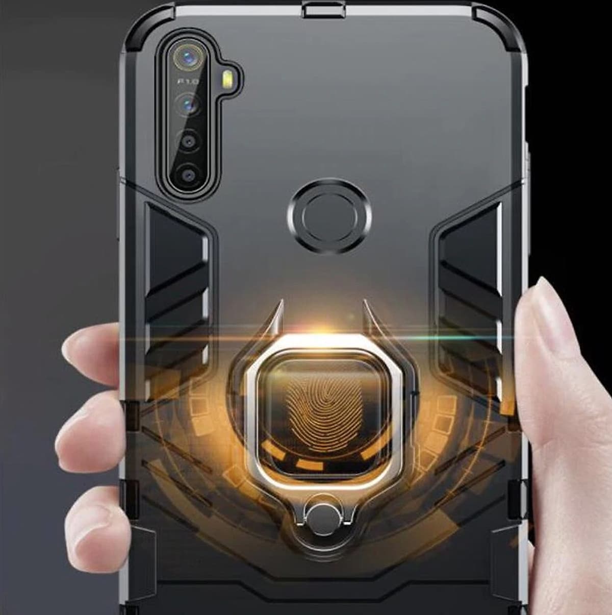 Ốp lưng Realme 6 iron man chống sốc kèm iring