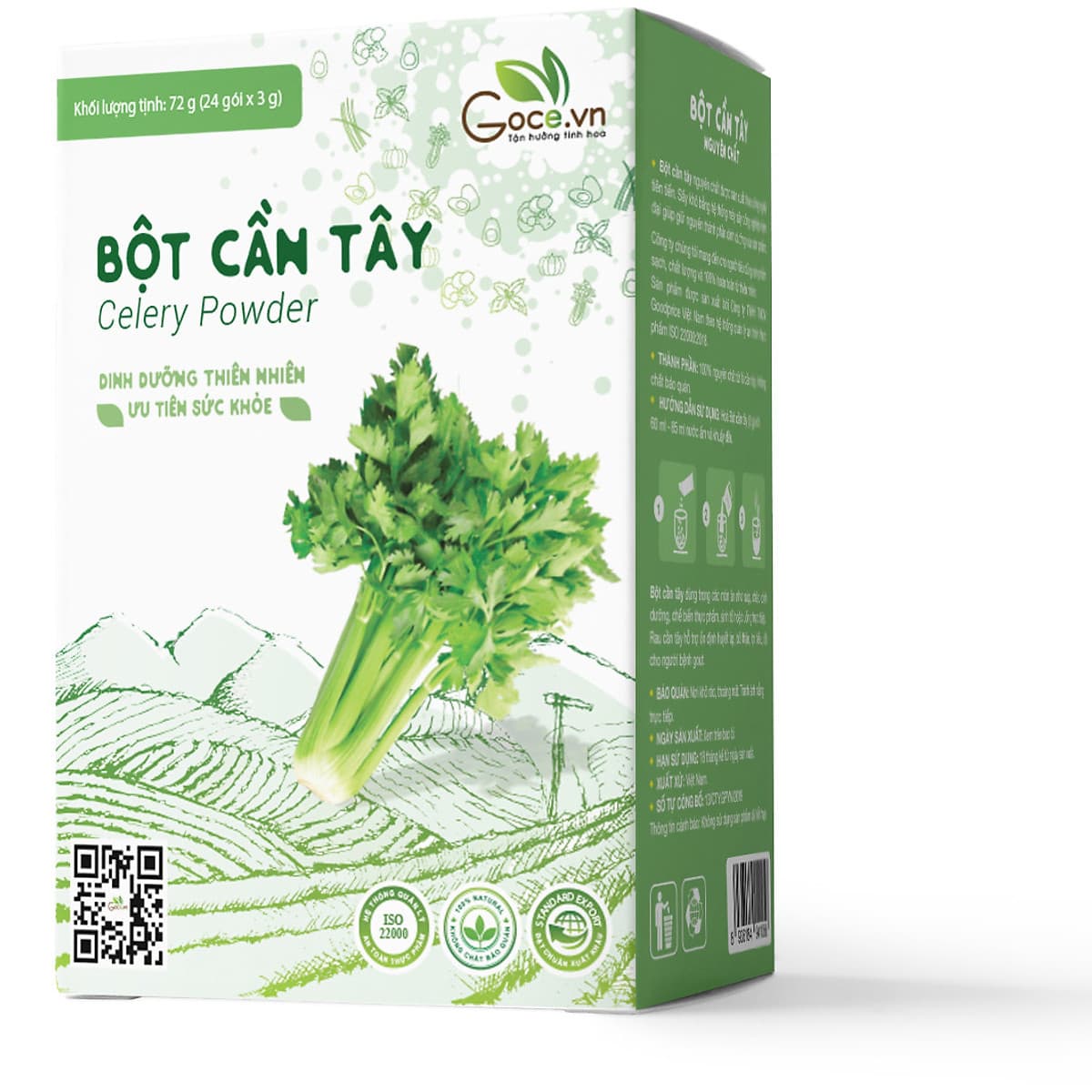 BỘT CẦN TÂY NGUYÊN CHẤT 72g GOCE