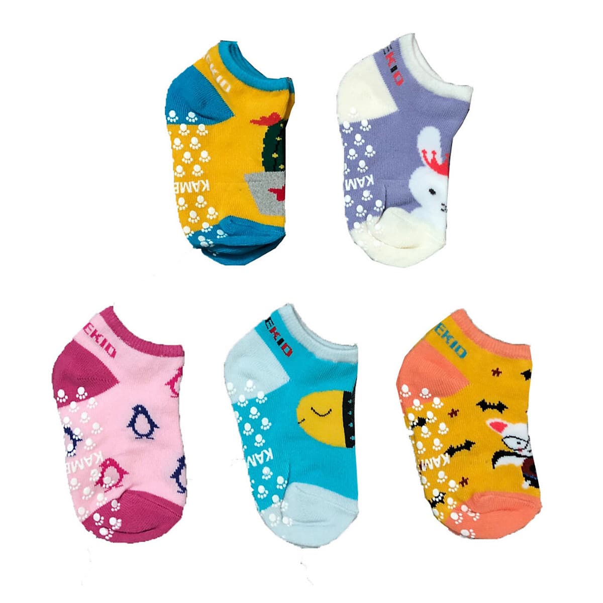 Combo 5 đôi tất cotton Chống Trượt cho bé trai, bé gái size 3 tháng đến 8 tuổi, tất mềm, mịn co giãn tốt, hàng Việt Nam chất lượng 