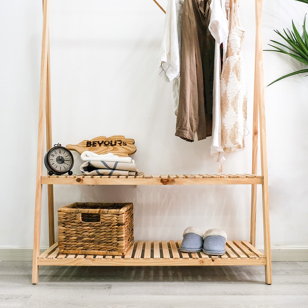 Giá Treo Quần Áo Gỗ 2 Tầng Size L A Hanger 2FL Nội Thất Kiểu Hàn BEYOURs - Gỗ Tự Nhiên