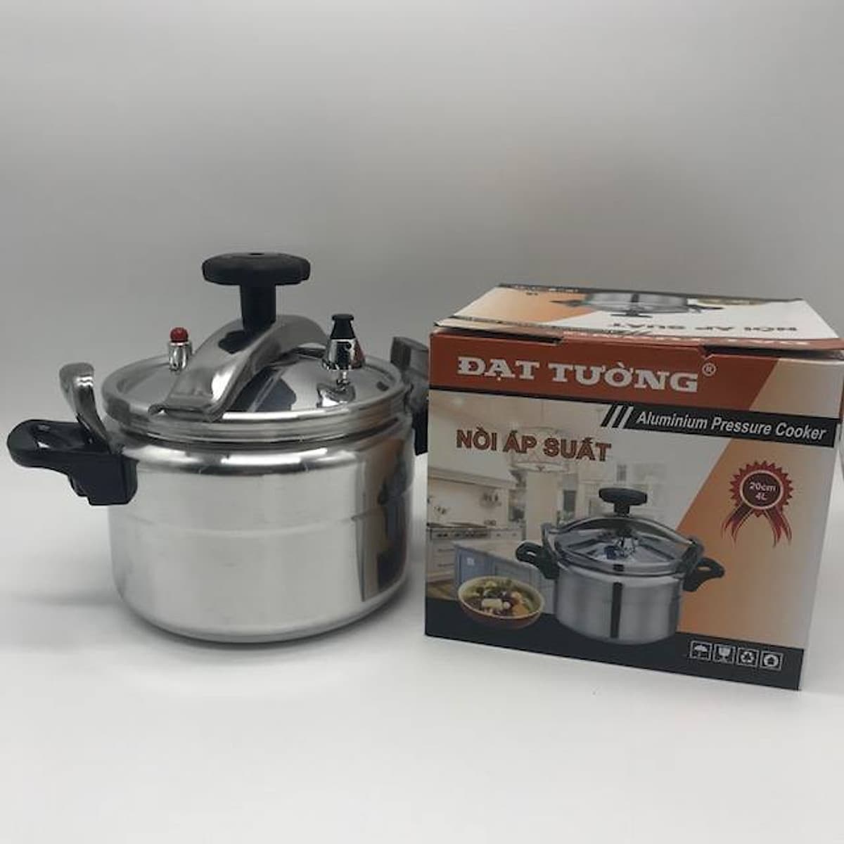 Nồi áp suất ga 7L Đạt Tường có đáy từ ASG-05 – Màu trắng - Hàng chính hãng