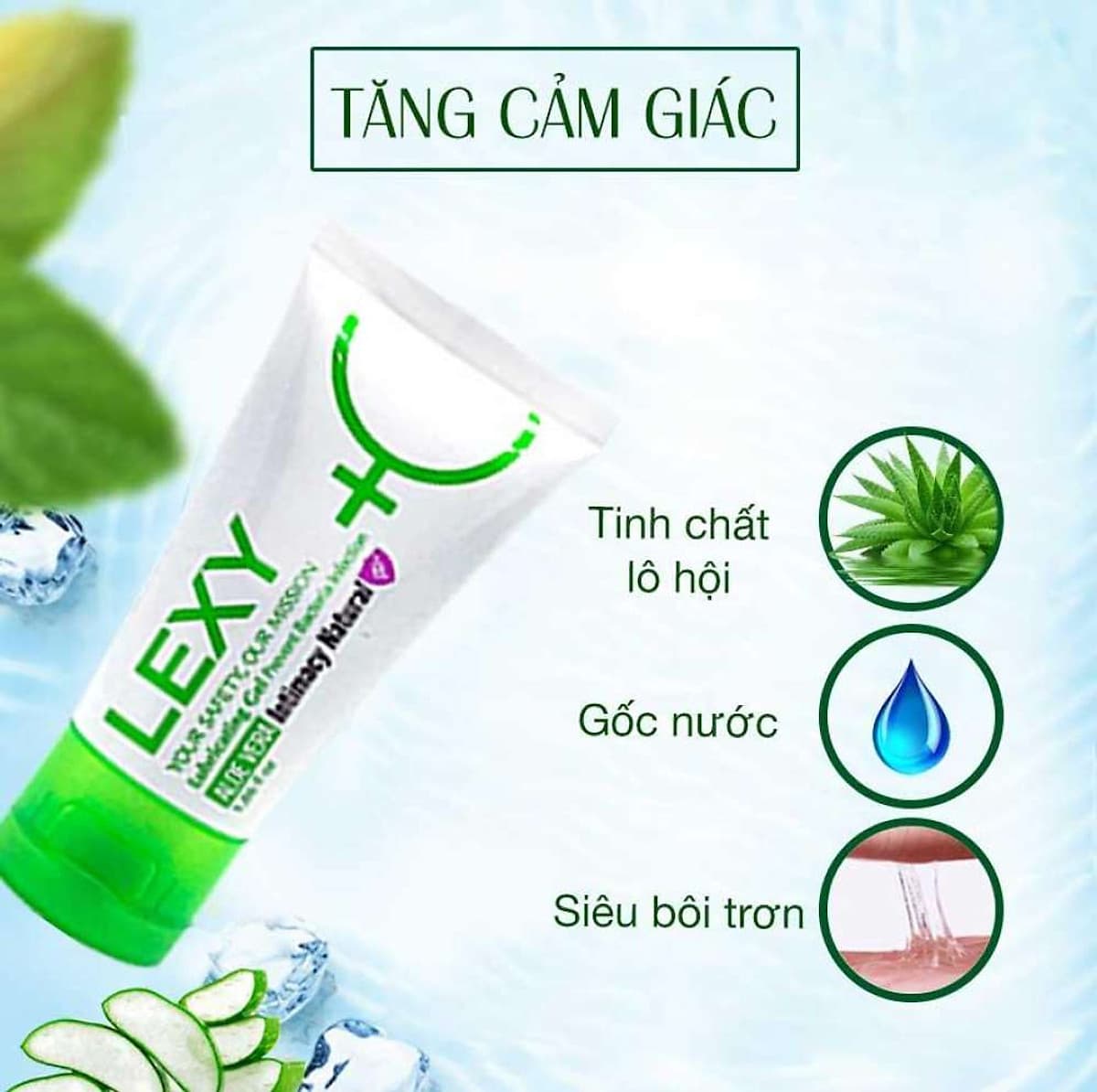 Gel Bôi Trơn Lexy Aloe (Đức) Tinh Chất Thiên Nhiên Lô Hội ( 50ml ) (Đức)