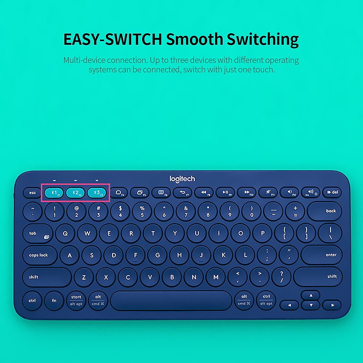 Logitech K380 Wireless Bluetooth 3.0 Keyboard EASY-SWITCH Keyboard Multi-device Connection Multiple Operating Systems