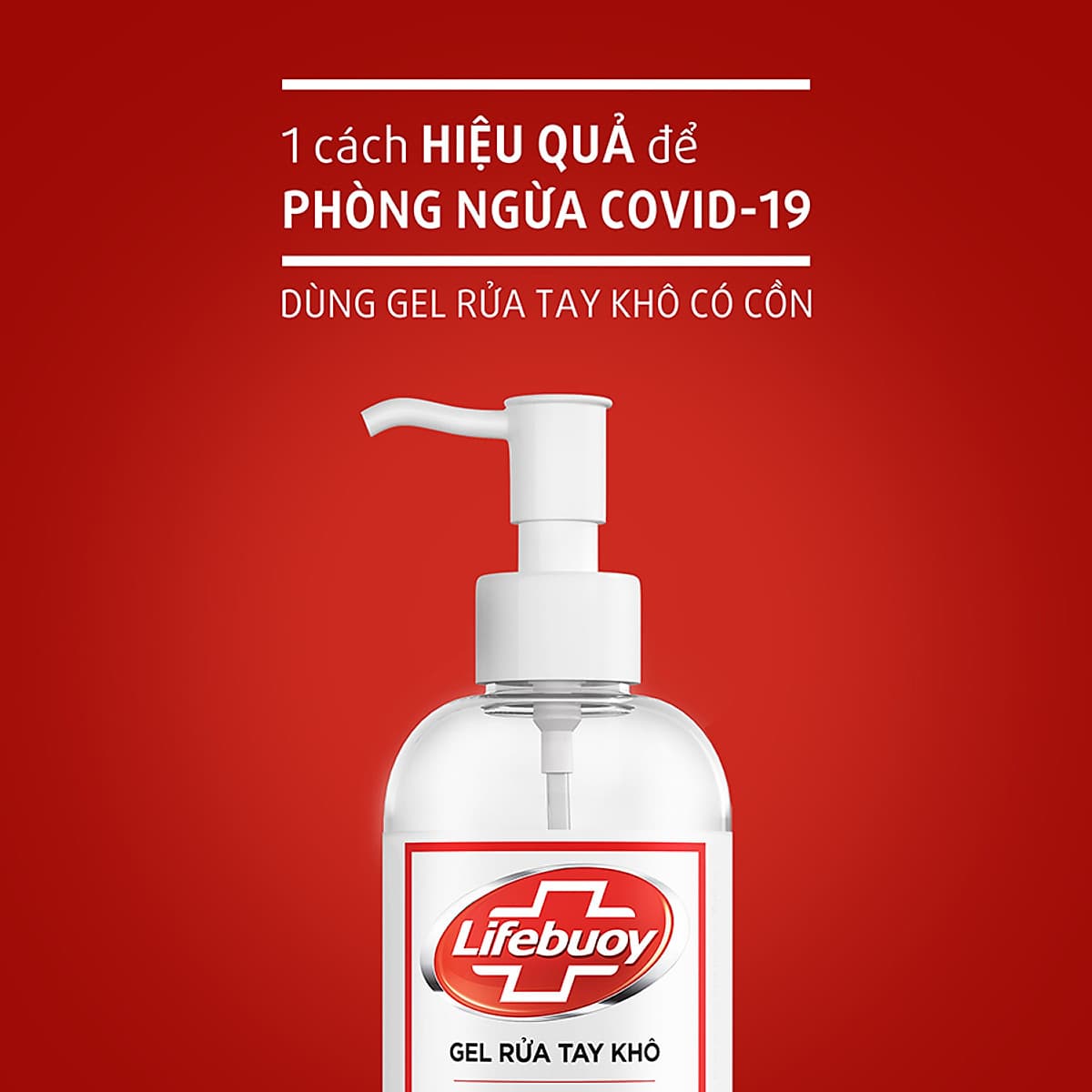 Combo 2 Chai Gel Rửa Tay Khô Sạch Siêu Nhanh Lifebuoy Bảo Vệ Vượt Trội 10 (Chai Vòi 235ml x 2)