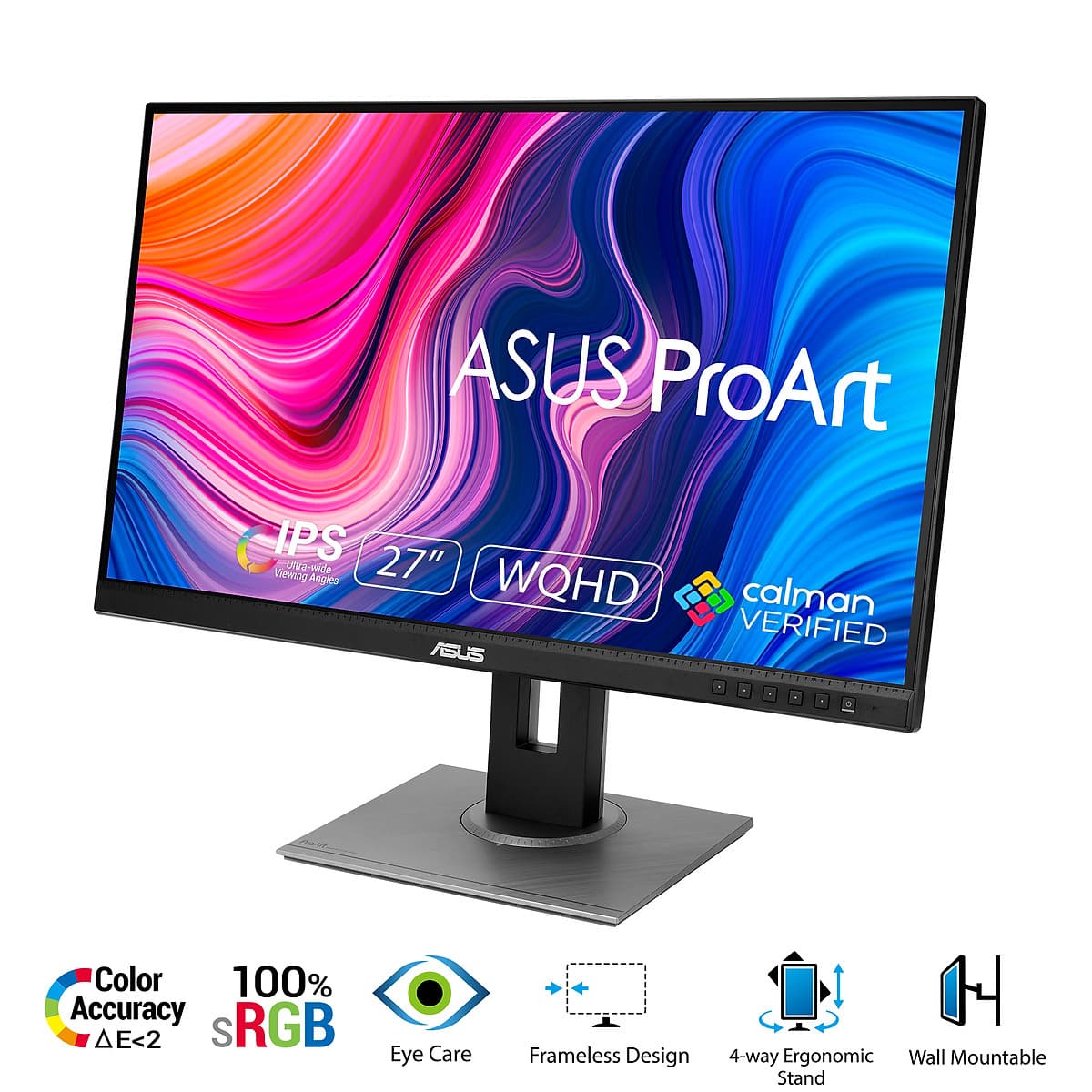 Màn Hình Chuyên Đồ Họa Asus ProArt PA278QV 27'' WQHD (2560 x 1440) 5ms/75Hz/IPS/100% sRGB/100% Rec.709/Color Accuracy ΔE < 2/Stereo Speaker (2Wx2) - Hàng Chính Hãng