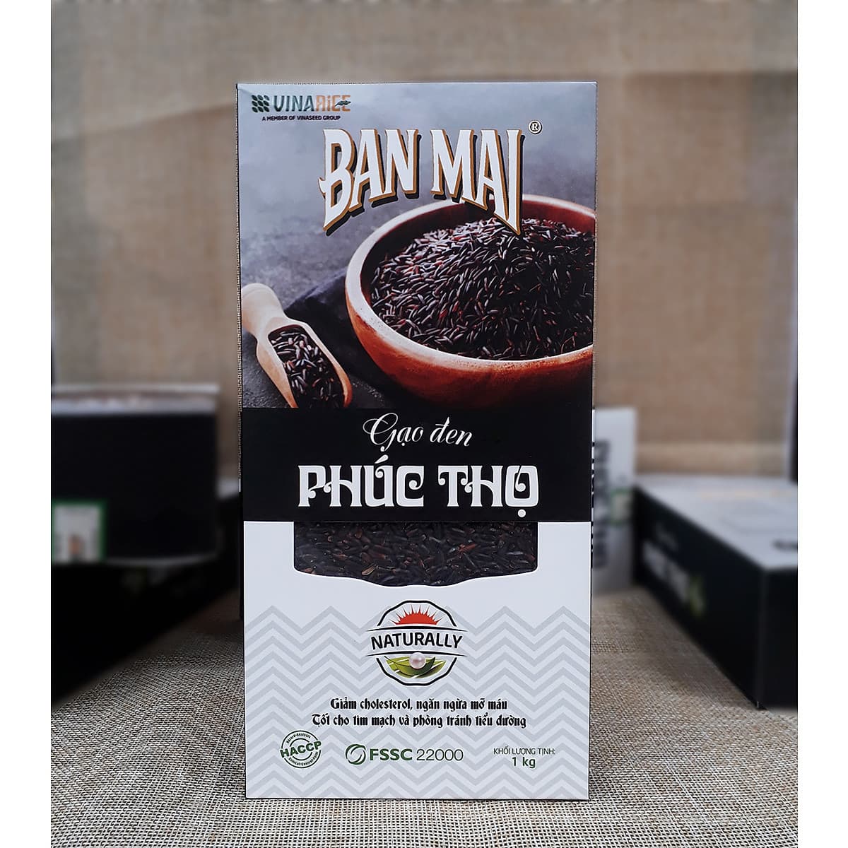 Gạo Lứt Đen Phúc Thọ Ban Mai 1Kg -  Cơm mềm dẻo, tốt cho tim mạch và tiểu đường, giảm cholesterol, ngăn ngừa mỡ máu