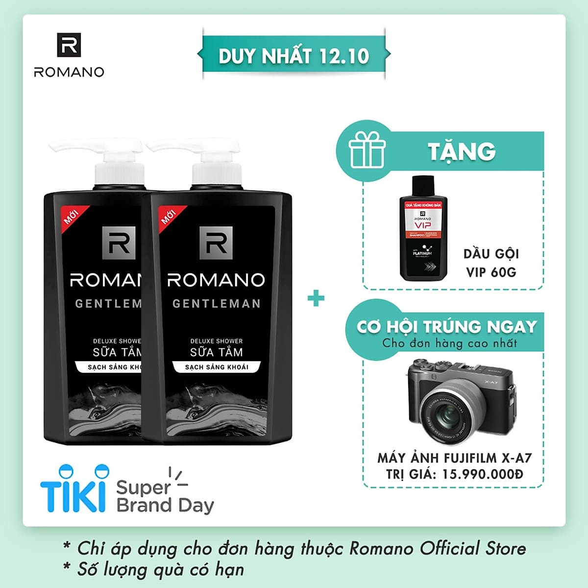 Combo 2 Dầu gội Romano hương nước hoa 650g/chai