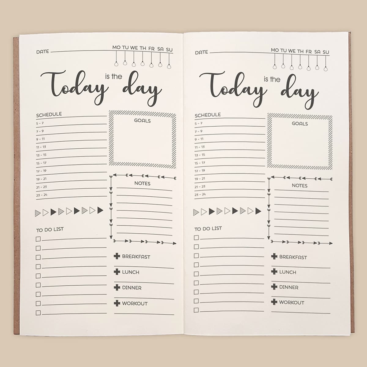 Sổ tay planner MIX TỔNG HỢP Tháng + tuần + ngày "Kế hoạch trọn đời" - Lịch tháng / Kế hoạch Tuần / Nhắc việc ngày / Chấm bi