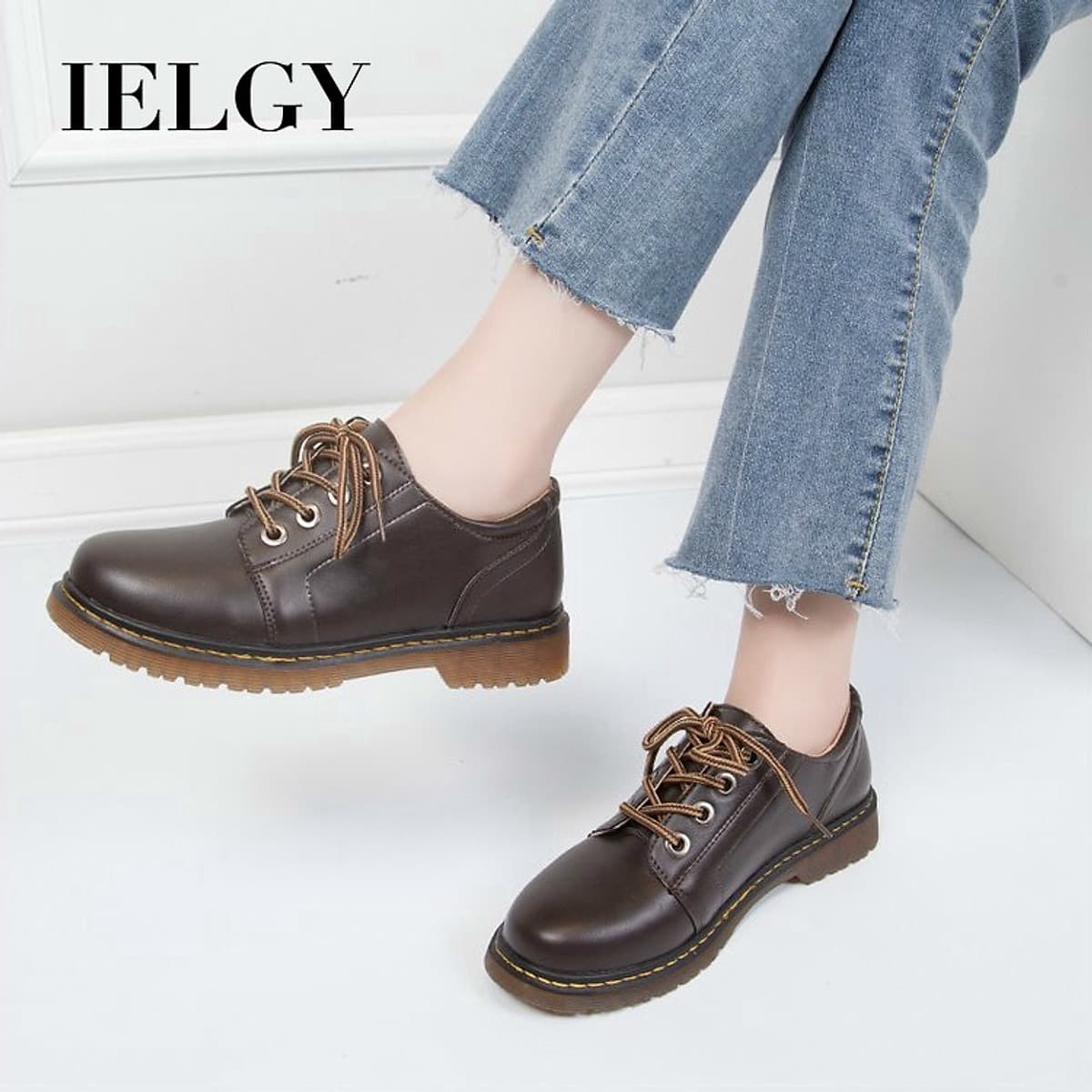 Giày Da Phong Cách Retro Dành Cho Nữ