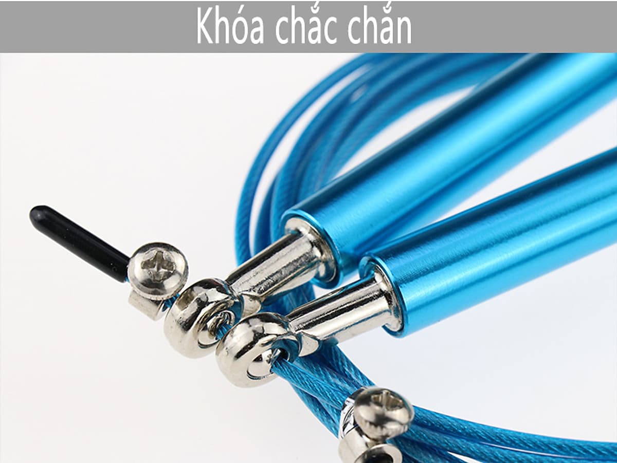 Dây nhảy lõi thép, tay cầm hợp kim nhôm, bền bỉ dẻo dai Cleacco