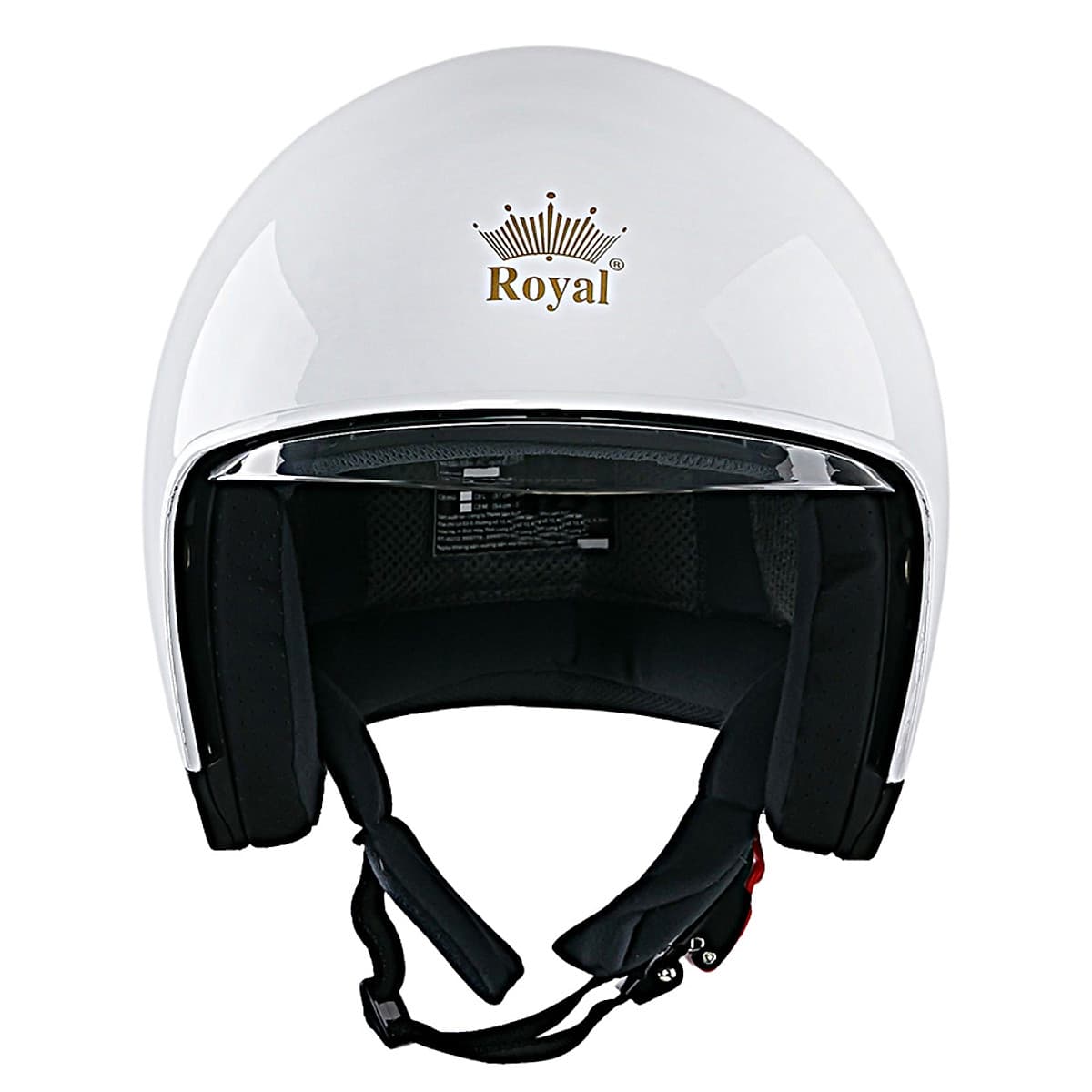 Mũ Bảo Hiểm 3/4 Đầu Royal M139 - Trắng Bóng