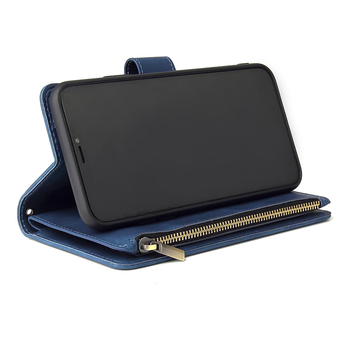 For iPhone 11 iPhone 11 pro iPhone 11 pro max PU Leather Side Magnetic Buckle Multi-card Bracket Full Protective Case with Zipper Wallet Style:iPhone 11 Pro