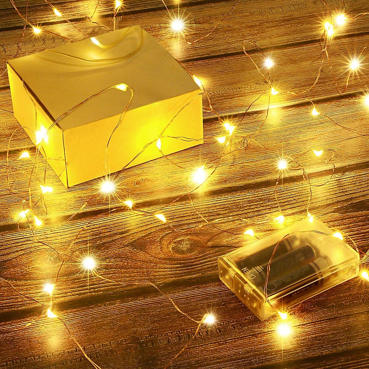 Đèn đom đóm dùng pin tiểu DEHA dây led cao cấp trang trí phòng, cắm trại.