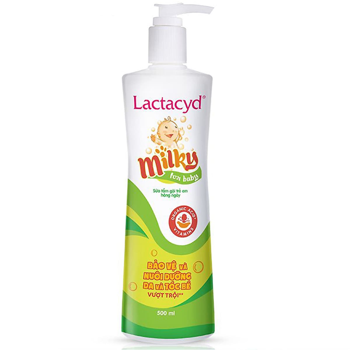Sữa Tắm Gội Trẻ Em Lactacyd Milky (500ml) - 8936123410162