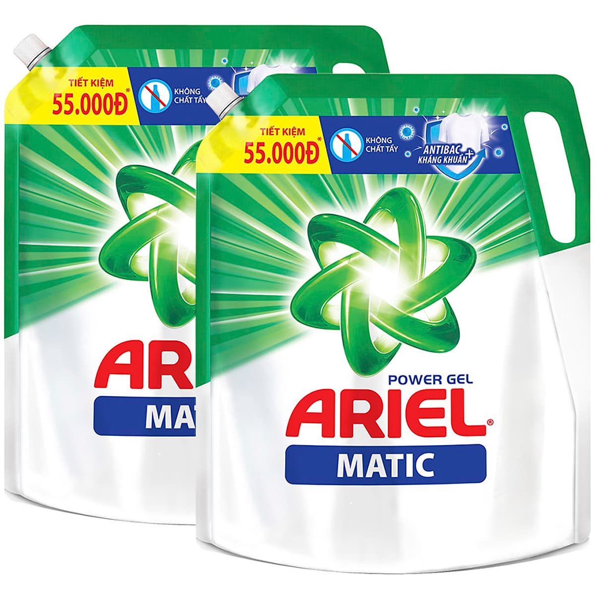 Combo 2 Túi Nước Giặt Ariel Matic Đậm Đặc (2.3kg/ Túi)