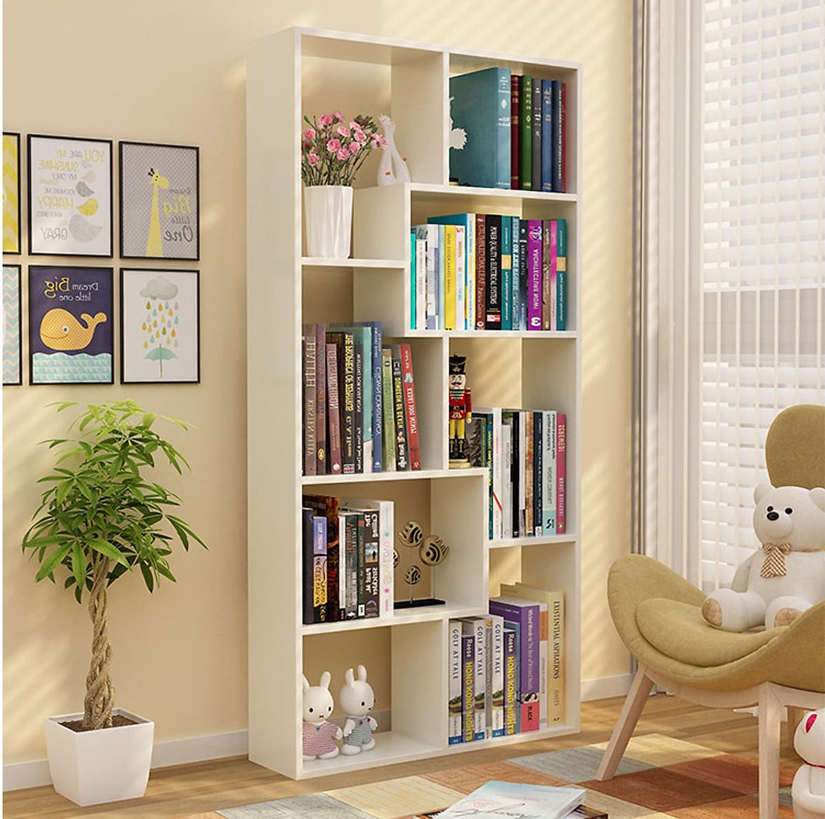Kệ sách đứng chia ngăn - DN02/HOMEDECOR